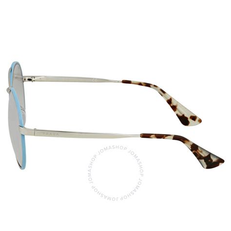 prada sunglasses pr51ss|Prada Light Grey Mirror Grad Silver Round Ladies Sunglasses .